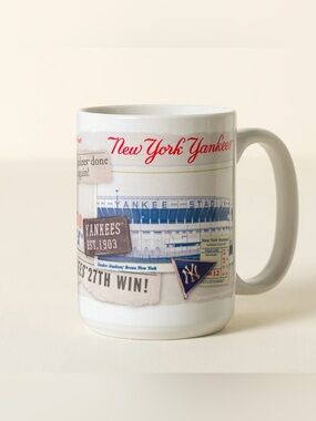 New York Yankees White Ceramic Team Logo Mug